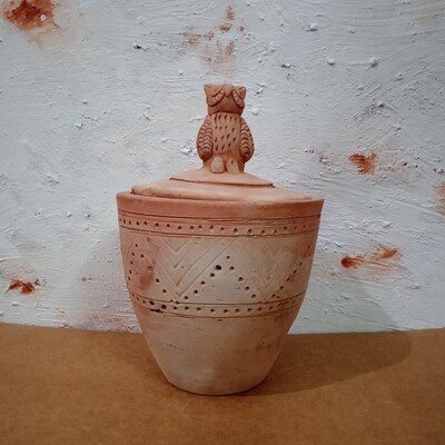 Terracotta Owl Jar