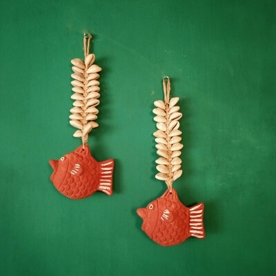 Shell-fish - Terracotta wall hanging ( Set of 2)