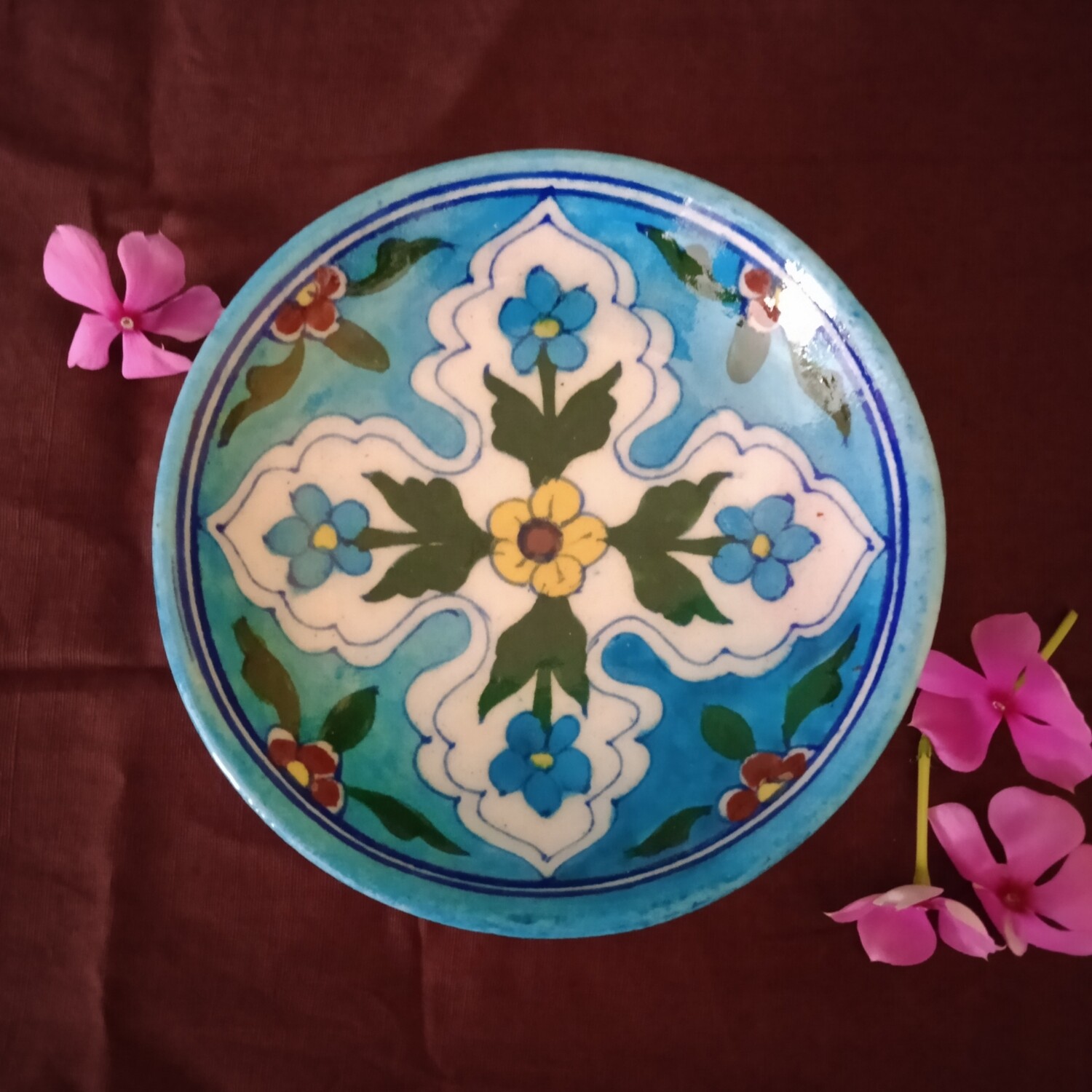 Blue Pottery 4" Plate Turquoise