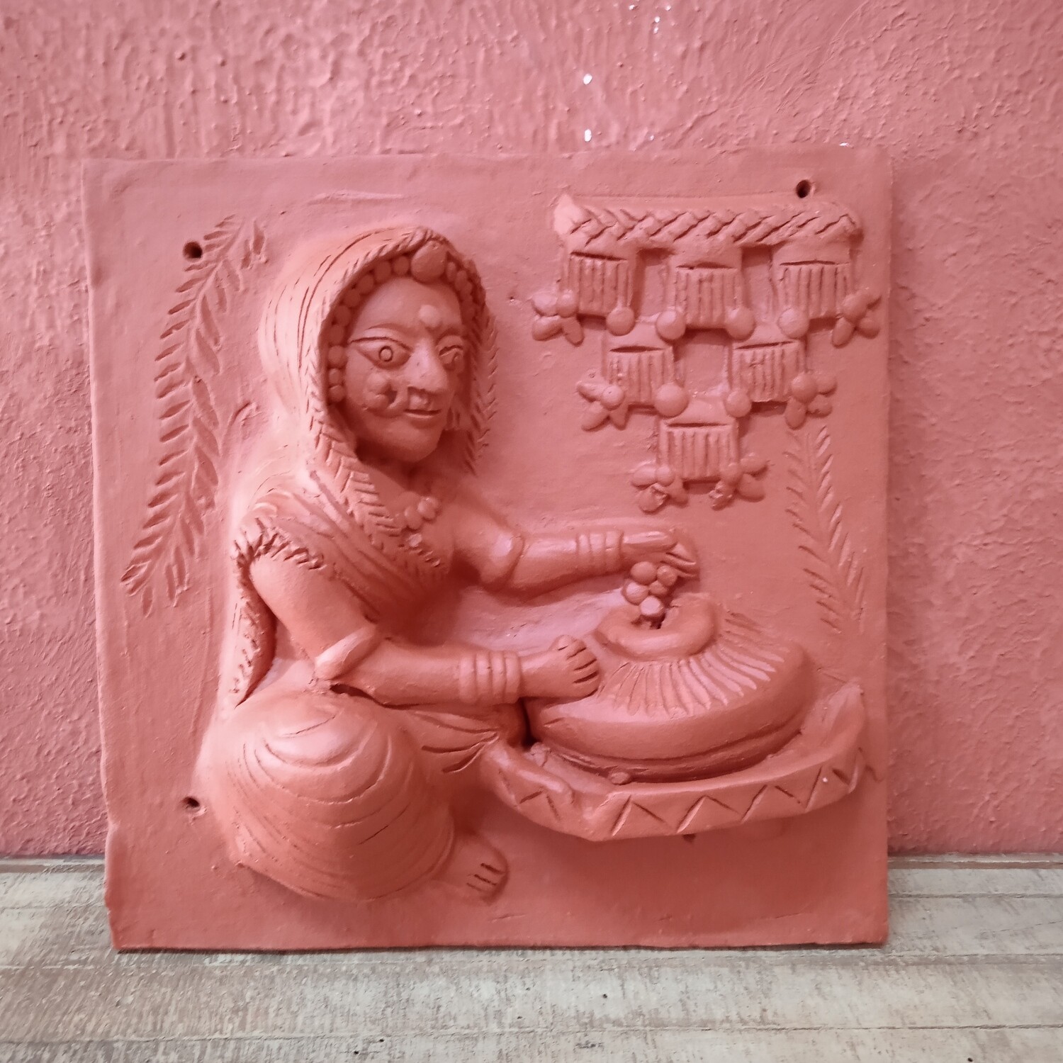 Terracotta Lady with Chakki/Flour mill Panel