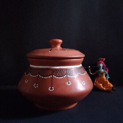 Terracotta Hand-painted Curd Setter 1 L