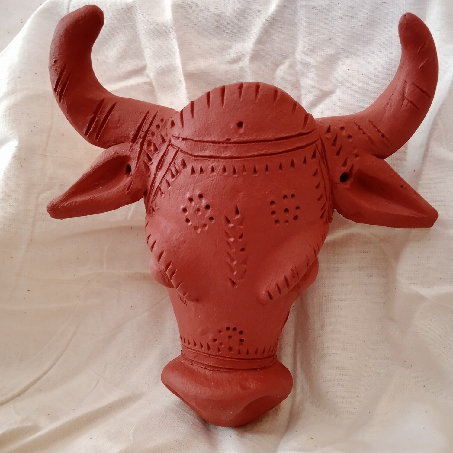Terracotta Buffalo Head