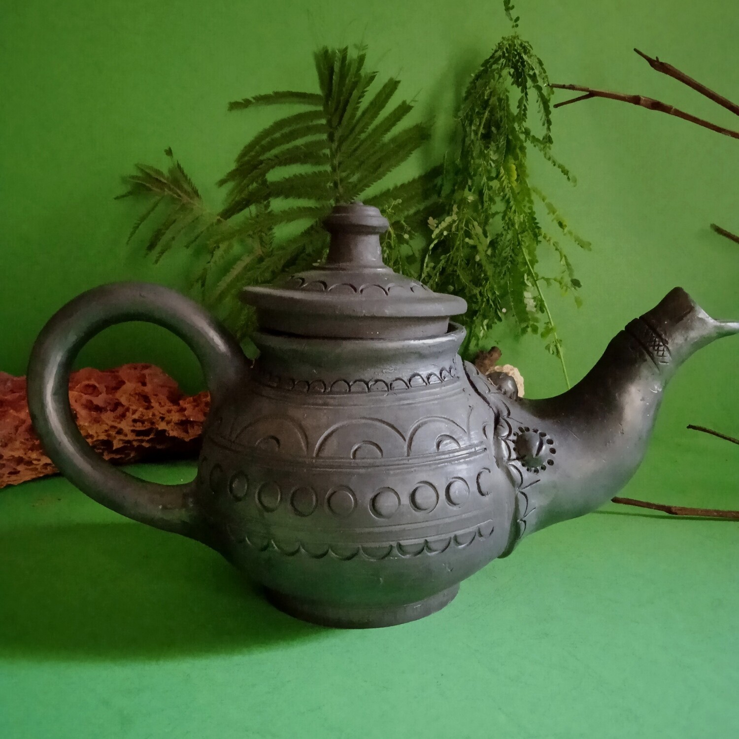 Sawai Madhopur Black Terracotta Tea Pot