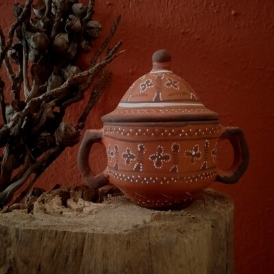 Khavda Painted Terracotta jar design no2