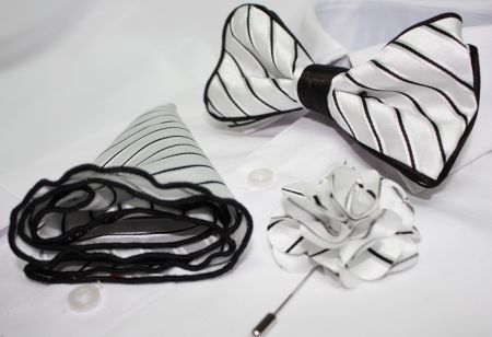 Bowtie-Hanky-Lapel Flower