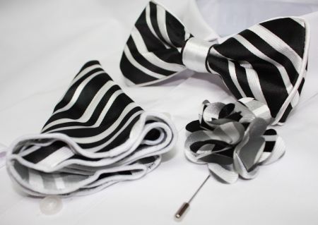 Bowtie-Hanky-Lapel Flower