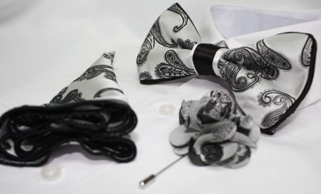 Bowtie-Hanky-Lapel Flower