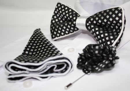 Bowtie-Hanky-Lapel Flower