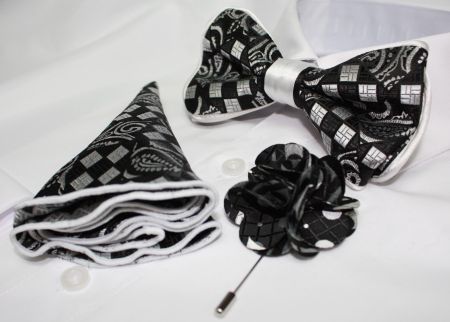 Bowtie-Hanky-Lapel Flower