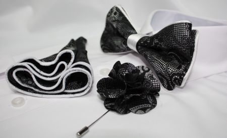 Bowtie-Hanky-Lapel Flower