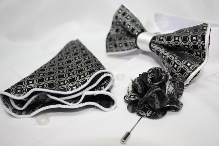 Bowtie-Hanky-Lapel Flower