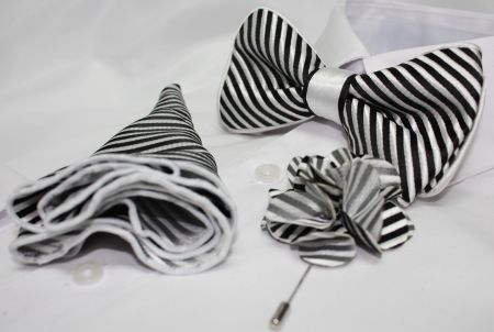 Bowtie-Hanky-Lapel Flower