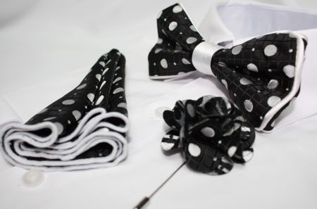 Bowtie-Hanky-Lapel Flower