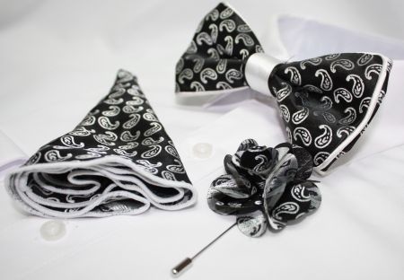 Bowtie-Hanky-Lapel Flower
