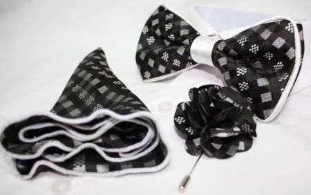 Bowtie-Hanky-Lapel Flower