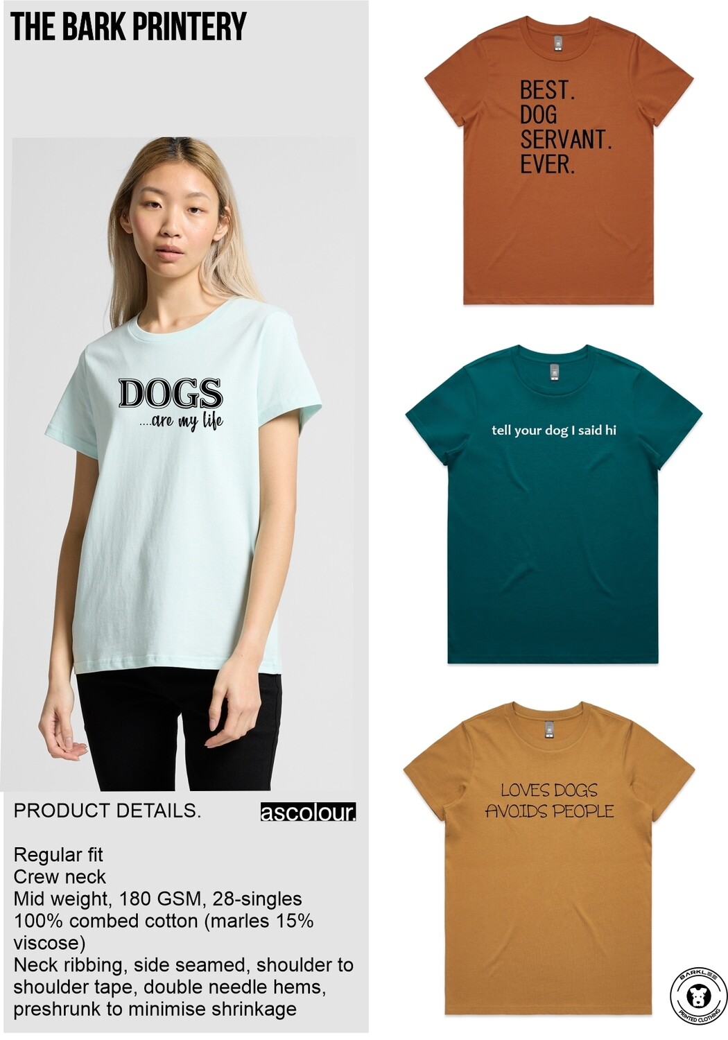 Colour Tees - Dog Inspired Prints