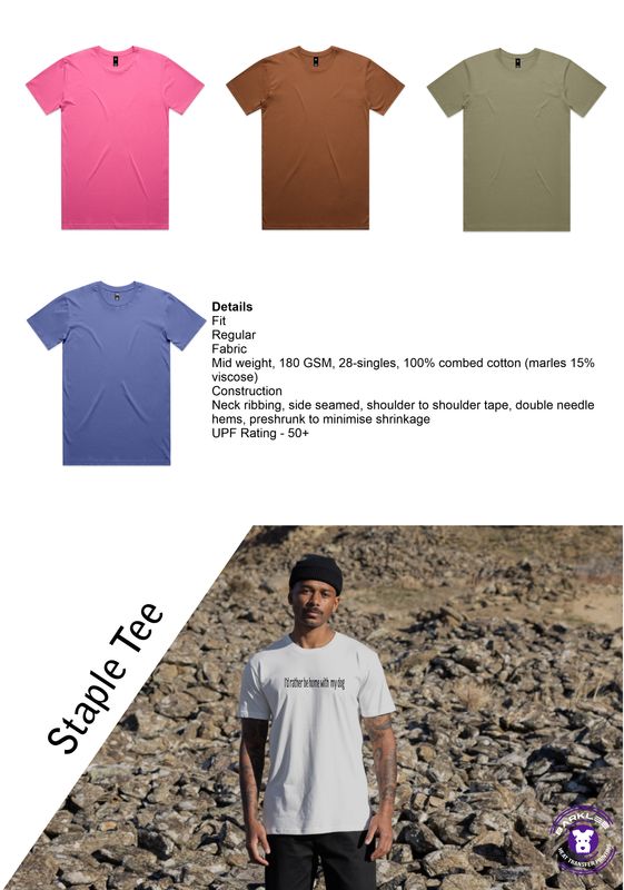 Staple Colour Tees - Dog Inspired Prints