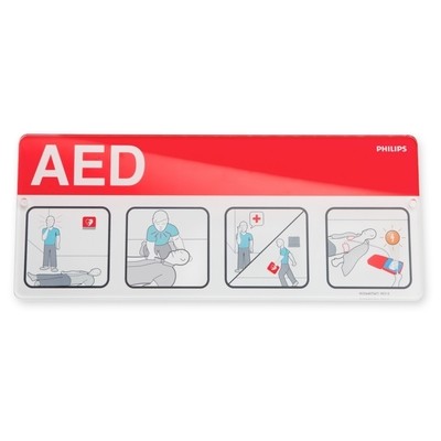 PHILIPS AED Awareness placecard -Red