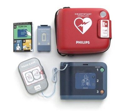 HeartStart FRx AED with Ready-Pack configuration (extra SMART pads II cartridge (1 pair)), Standard Carrying Case