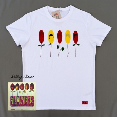 T-shirt DESIGNED BY PennaRossa Modena THE ARTIST "5 Heads" - BIANCA dipinta a mano