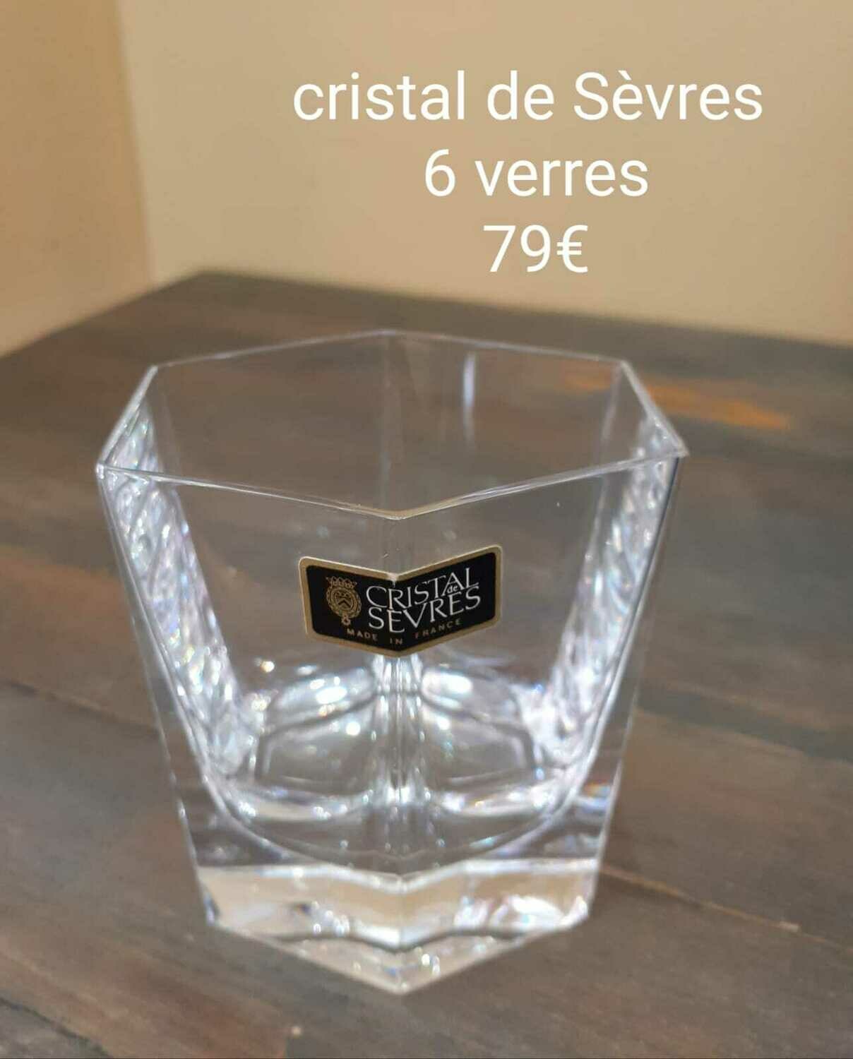 verre à whisky cristal de Sèvres lot de 6