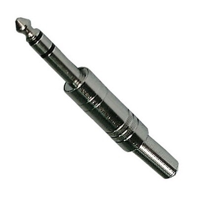 1/4" Stereo Shielded Metal Plug