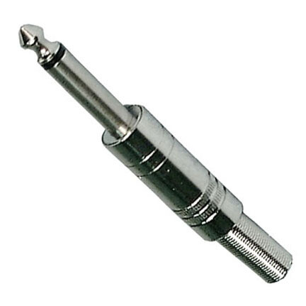 1/4" Mono Shielded Metal Plug w/screw terminals