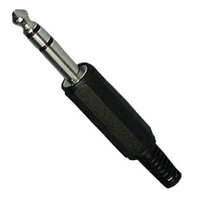 1/4 1/4" Stereo Plug Black