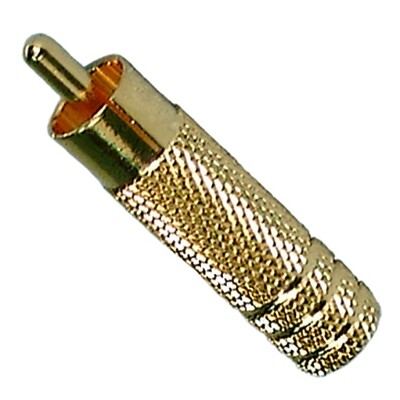 RCA Plug Shielded, Gold for coax cable