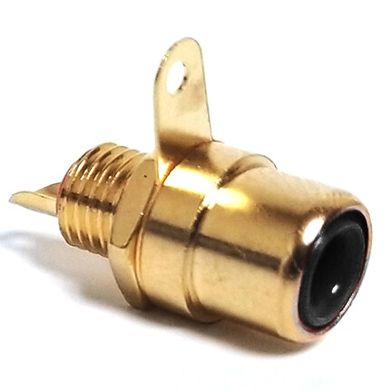 RCA Jack Shielded, Gold with black insert