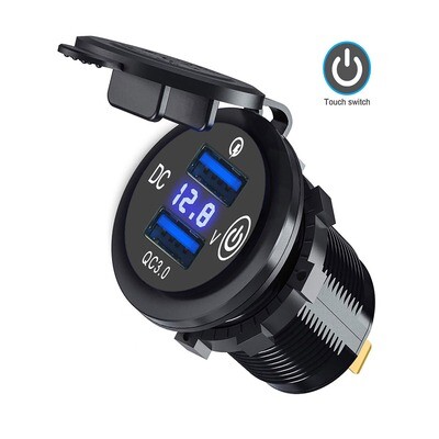 Play-Series™ USB Touch Switch Charger with Voltmeter