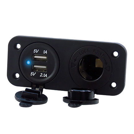 Double-Play™ Panel USB & Lighter Socket