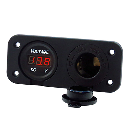 Double-Play™ Voltmeter & Lighter Socket