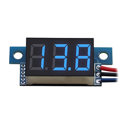 Digital LED Voltmeters Blue