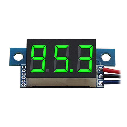 Digital LED Voltmeter Green