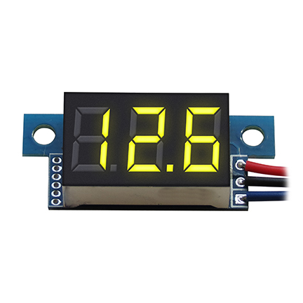 Digital LED Voltmeters Yellow