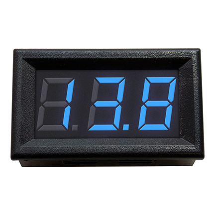 Digital LED Panel Blue Voltmeter