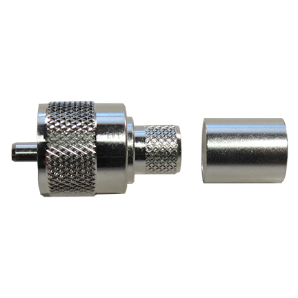 Crimp/Crimp PL-259 (UHF male) Connectors for RG-8X, LMR-240, etc. 10 Pack