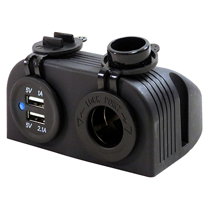 Double-Play™ Pod Mount USB & Lighter Socket