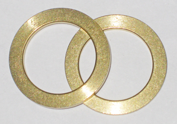 Brass Washers for UHF and 'N' Barrel Connectors, pair Brass Washers for UHF and 'N' Barrel Connectors, pair