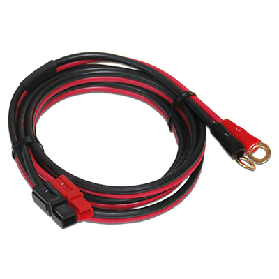 1/4" Ring Terminal w/Powerpoles. 10ft.