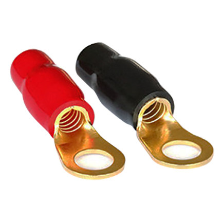 Gold Ring Terminals Heavy Duty, 1/4" #8 wire