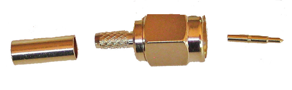 SMA Male Crimp On Connectors RG-8X, USA-240, LMR-240 and similar. SMA Male Crimp On Connectors RG-8X, USA-240, LMR-240 and similar.