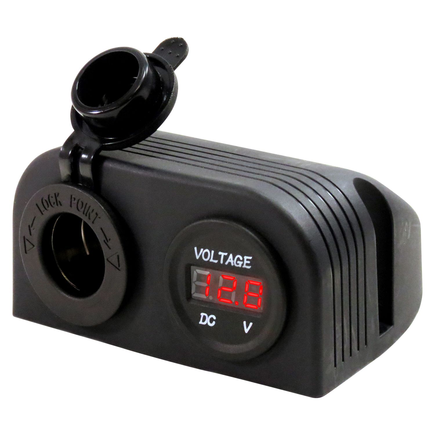 Double-Play™ Pod Mount Voltmeter & Lighter Socket Double-Play™ Pod Mount Voltmeter & Lighter Socket