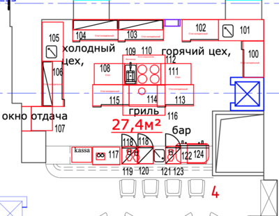 Технологический план для маленькой кухни Технологический план для маленькой кухни