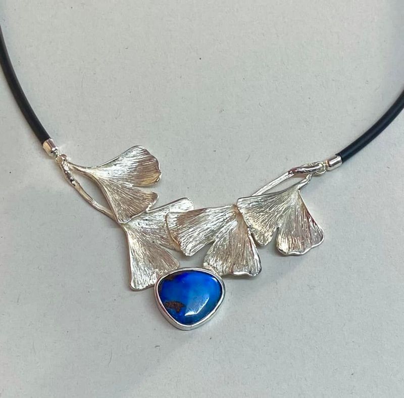Necklace silver 925/- with boulder opal Necklace silver 925/- with boulder opal