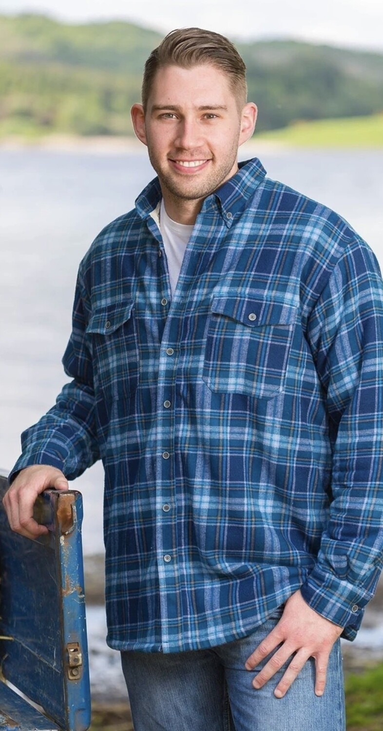Men’s Blue Check Lined Shirt size s,m,l,xl