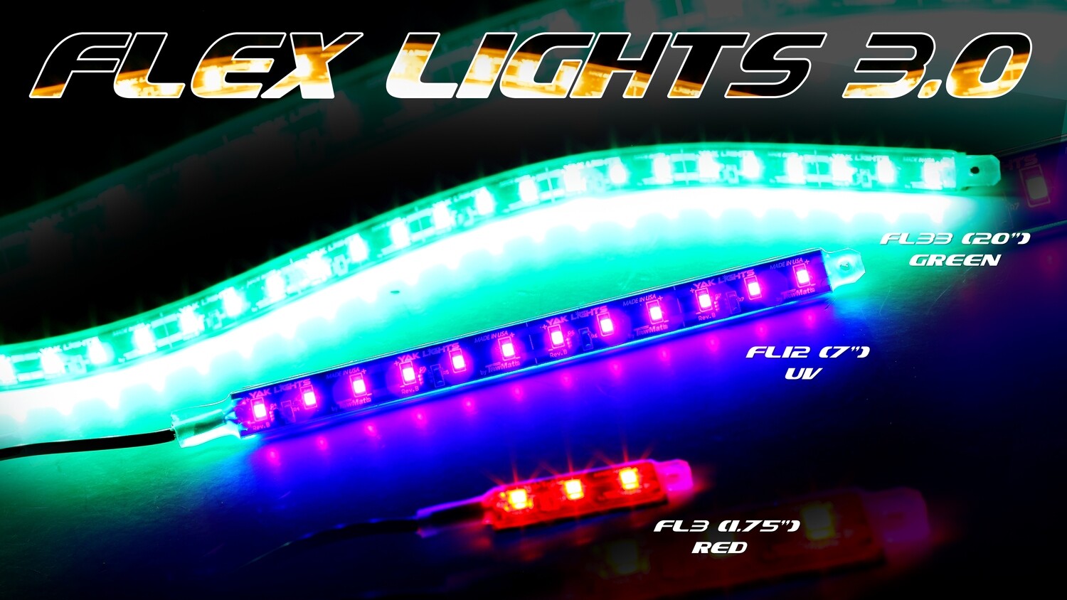 (SINGLE STRIP) FLEX LIGHT SERIES WATERPROOF LIGHTS - ULTRA LOW PROFILE LED LIGHTS