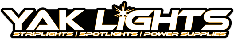 Yak Lights Vinyl Sticker 18.56&quot; x 3&quot;