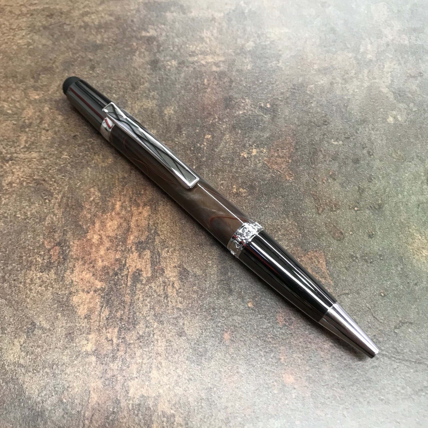 GPW Stylus Flat Top Sierra Chrome &amp; Gun Metal Pen Kit